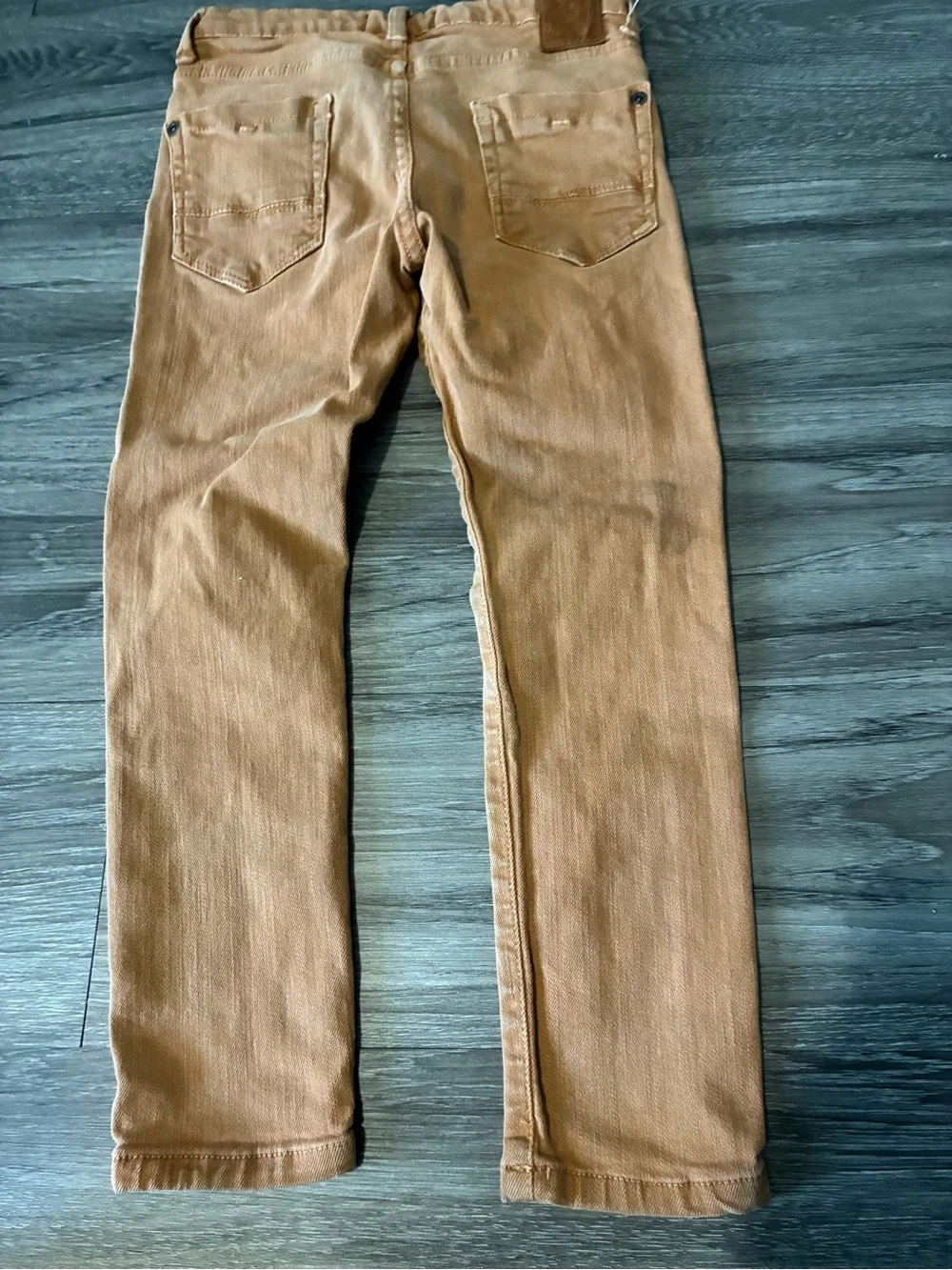 Boys Slim Fit Tan Jeans